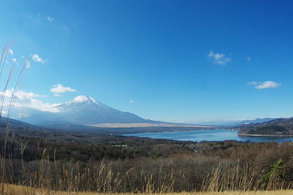 山中湖と富士